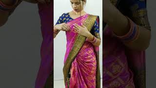 Latest saree draping tutorial step by step for beginners  Saree draping for newly married girls [upl. by Paley]