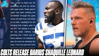 Pat McAfee Reacts To Colts Releasing Darius Shaquille Leonard After 6 Seasons [upl. by Rehpotsirhcnhoj]