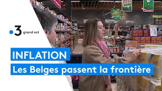 Inflation  les belges traversent la frontière pour faire leurs courses en France [upl. by Elletnahc]