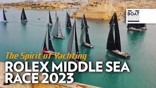 ITA The Spirit Of Yachting  Rolex Middle Sea Race 2023 The Boat Show [upl. by Polinski359]