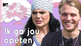 Famke Louise wordt aangevallen door alpaca tijdens date met Rijk Hofman  MTV Up To Date [upl. by Aerdnahs]