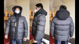 Moncler Madeira Short Down Jacket Grey Detailed ReviewTry On [upl. by Odrawde]