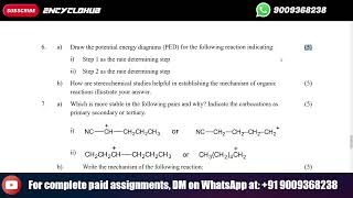 Draw the potential energy diagrams PED for the following reaction indicating Step 1 as the [upl. by Deehahs]