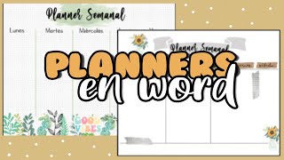 PLANNERS BONITOS en WORD  Deco Apuntes [upl. by Kennet]