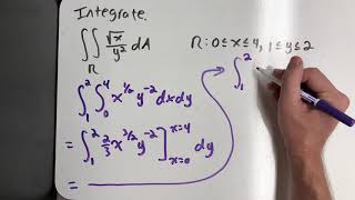 Using Fubinis Theorem to evaluate a double integral [upl. by Auqenahc68]