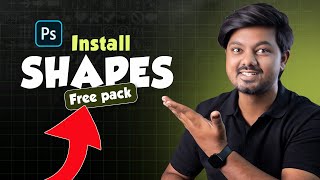 How to install shapes in photoshop  Free photoshop shapes pack [upl. by Reisinger]