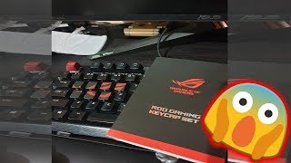 Unboxing ROG gaming keycaps set on ROG claymore keyboard tagalog [upl. by Egdamlat]