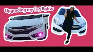 upgrading my 2016 Honda civic fog lights part 1 [upl. by Eeralav]