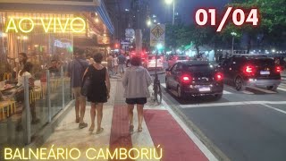 🔴 PRAIA DE BALNEÁRIO CAMBORIÚ AO VIVO CAMINHANDO PELA CIDADE BOMBANDO [upl. by Bondon742]