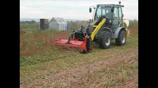 AGRITECSchlegelmulcher GS50160V hydr Antrieb an Kramer Radlader 750 2 wwwagritecde [upl. by Neural]