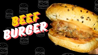 BEEF BURGERS❤️‍🔥  BEEF BURGER RECIPE  beef burger without cheese [upl. by Eilra]