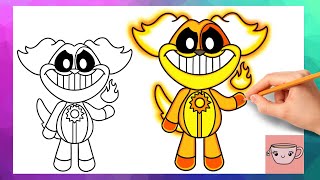 How To Draw Elemental Dogday  Poppy Playtime  GameToons Smiling Critters  Easy Drawing Tutorial [upl. by Adia]