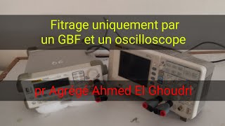 Filtrage électronique en utilisant uniquement un GBF et un oscilloscope [upl. by Einnahc]