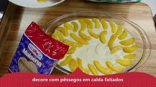 TORTA DE PESSEGO COM BISCOITO MAISENA ALCOBAÇA [upl. by Angus]