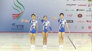 Trio Japan  Aerobic World Age Group 2012 [upl. by Aidekal]