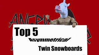 Top 5 Asymmetrical Twin Snowboards [upl. by Rolyab]