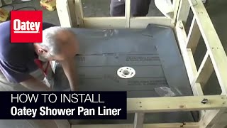 How to Install Oatey Shower Pan Liner [upl. by Hairakcaz]