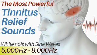 Tinnitus Relief Sounds  White Noise amp Sine Waves 5000Hz  8000Hz  Tinnitus Sound Therapy [upl. by Marga]