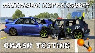 BeamNG Drive Riverside Expressway Crash Testing 89  Insanegaz [upl. by Aznofla315]