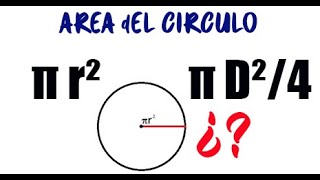 área circulo pir2  PiD²4 Comprobación [upl. by Ydnyl]