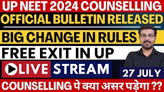 NEET 2024 LATEST NEWSUP NEET 2024 COUNSELLING RULES CHANGED UP INFORMATION BULLETIN RELEASED neet [upl. by Ahsetal]