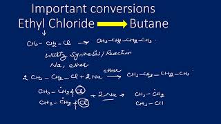 Ethyl Chloride to ButaneWurtz synthesisConversion [upl. by Lak410]