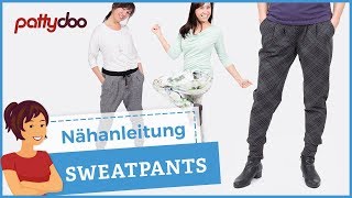 Eine coole SweatpantsJogginghoseSweathose nähen [upl. by Stuppy752]