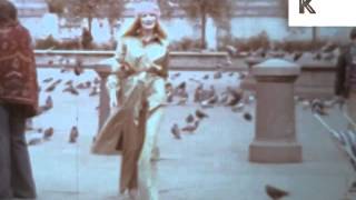 1970s London Fashion Models in Trafalgar Square Archive Footage [upl. by Fransisco487]