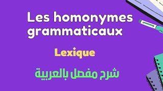 Français  Lexique Les homonymes grammaticaux [upl. by Melvin]