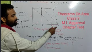 Theorems on Area class 9  M L Aggarwal  Chapter Test  Area theorems class 9  Solution [upl. by Elleivad]