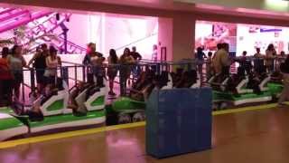 Canyon Blaster Two Train Operation at The Adventuredome [upl. by Rabaj]