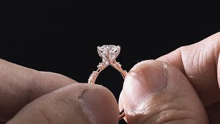 Miyabi handmounting a 06carat Decagon Diamond Engagement Ring [upl. by Donica893]