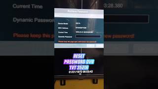 Cara Reset Password DVR TVT 3521A passwordreset passwordunlock shorts [upl. by Ipoillak]