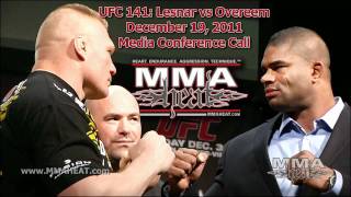 UFC 141 Brock Lesnar  Alistair Overeem Conference Call complete amp unedited [upl. by Yenhoj453]