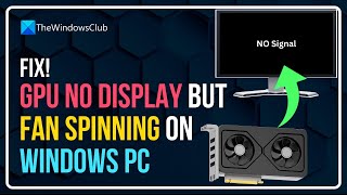 How to fix GPU No display but Fan spinning on Windows PC [upl. by Ahsimal322]