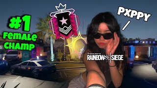 Playing With The 1 FEMALE CHAMPION In Rainbow Six Siege [upl. by Neyut]