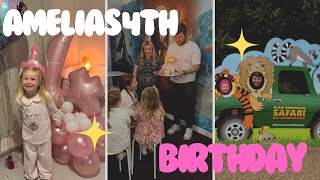 AMELIA TURNS 4  Birthday Prep Soft Play Party Safari Park Trip amp Opening Birthday Presents [upl. by Anawt]