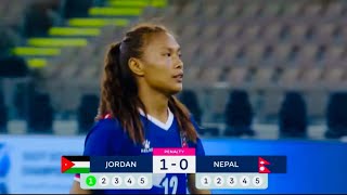 WAFF 2024 Womens Championship  Finals  Jordan vs Nepal penalty shootout jordan5 Nepal4 [upl. by Isola331]