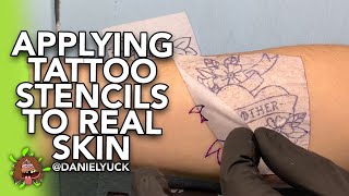 Applying Tattoo Stencils To Real Human Skin [upl. by Racso]