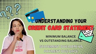 QUICK GUIDE  UNDERSTANDING YOUR CREDIT CARD STATEMENT [upl. by Ahsieyt]