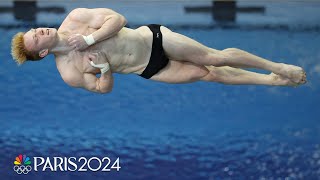 Andrew Capobianco wins mens 3m springboard final clinches Paris berth  NBC Sports [upl. by Iniretake52]