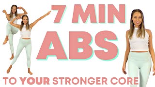 7 Minute Standing Abs Workout  Work your Waist Abs and Core  No Repeats amp No Equipment [upl. by Tomasina]