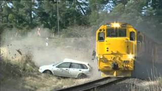 Controlled train collision  showing time it takes for train to stopwmv [upl. by Amado]