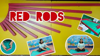 Red RodsStairs  Sensorial Activity  Indian Montessori Salem [upl. by Yhtimit433]