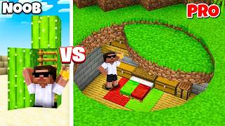 MINECRAFT NOOB vs PRO  ILLEGAL BASE BUILD CHALLENGE [upl. by Byran]