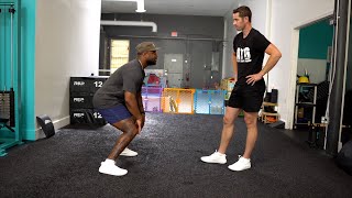 10Minute Footwork amp Knee Workout w NFL DB Leonard Johnson SetsReps in Description [upl. by Eirehc]