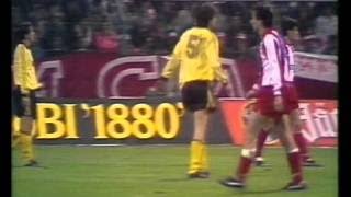 1990 91 UEFA Champions Cup Dynamo Dresden v Red Star Belgrade [upl. by Ariamoy260]