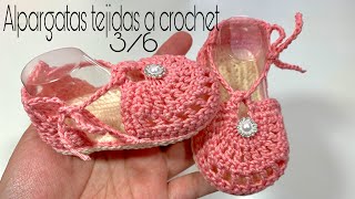 Alpargatas para bebe tejidas a crochet  36 Meses  Paso a paso  Sandalias tejidas [upl. by Atsira635]