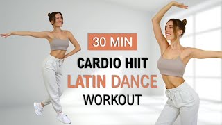 30 MIN Cardio HIIT Latin Dance Workout  All Levels  All Standing  Fat Burning [upl. by Gnat22]