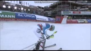 WM Slalom 2013 Schladming  MARIO MATT  3   Felix Neureither  2  und MARCEL HIRSCHER  1 [upl. by Anirbys]